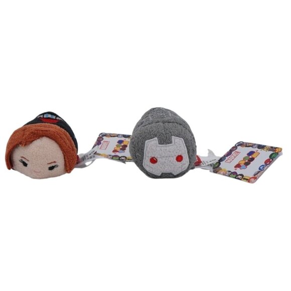 Tsum Tsum Disney Store Marvel War Machine + Black Widow 3.5" Mini Plush Set w/ T - Picture 1 of 6